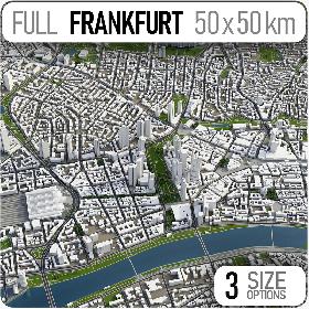 3D Frankfurt - city and surroundings